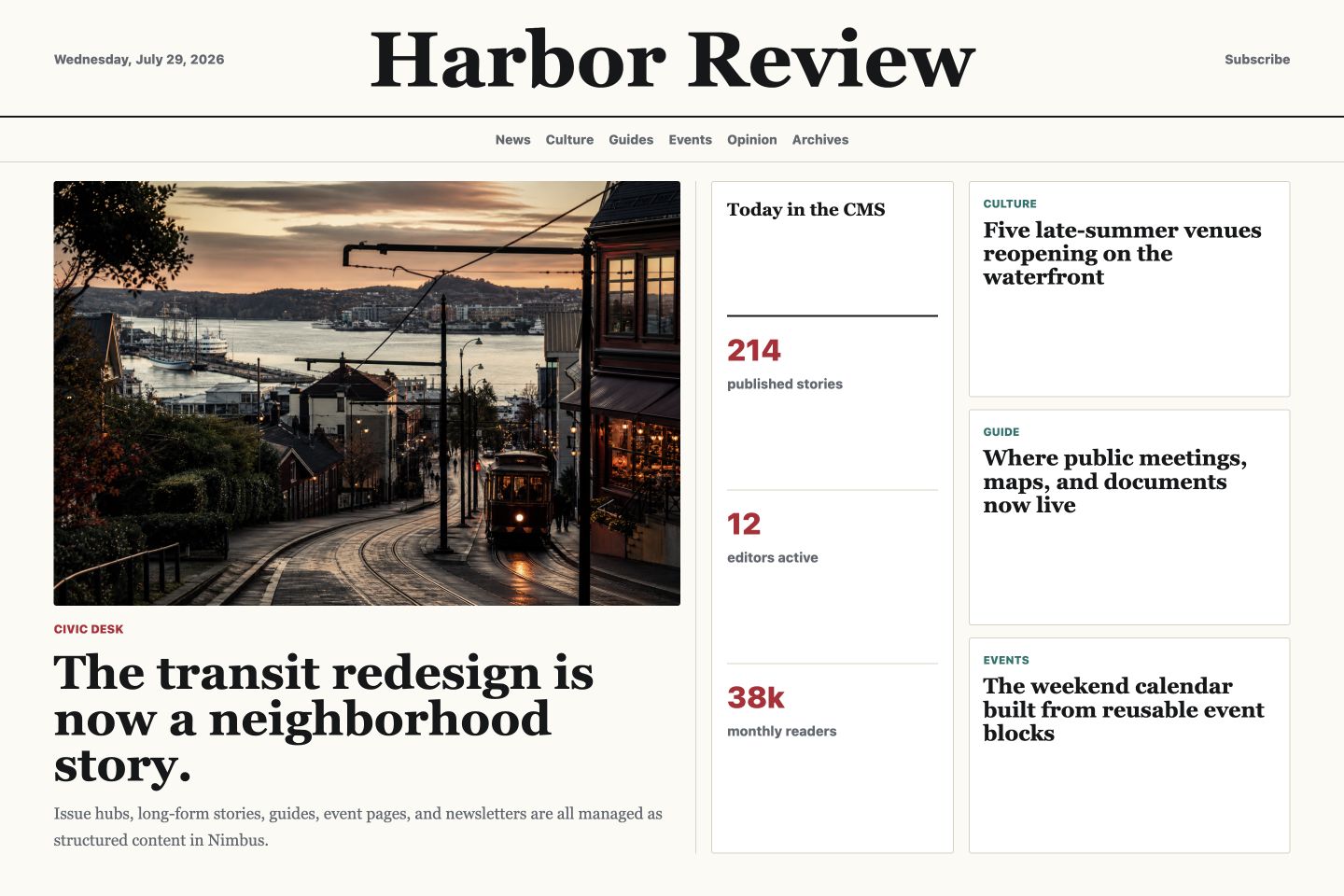 Generated Harbor Review public website demo